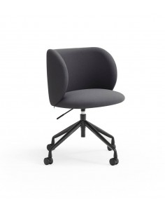 SILLA DE TEULAT MOGI CON RUEDAS, TEJIDO GRIS OSCURO.