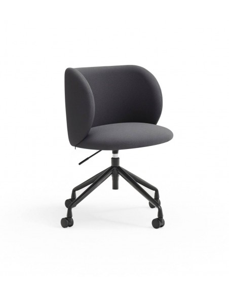 SILLA DE TEULAT MOGI CON RUEDAS, TEJIDO GRIS OSCURO.
