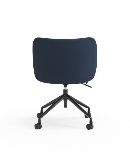 CADEIRA TEULAT MOGI COM RODAS,TECIDO COR AZUL MARINHO.