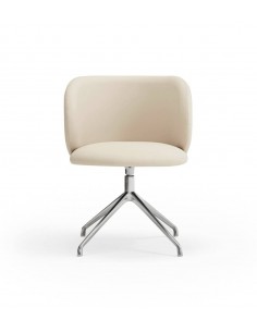 CADEIRA GIRATÓRIA TEULAT MOGI, COURO SINTÉTICO BEIGE e... 2