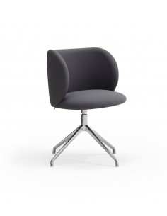 SILLA TEULAT MOGI GIRATORIA, TEJIDO GRIS OSCURO y base...