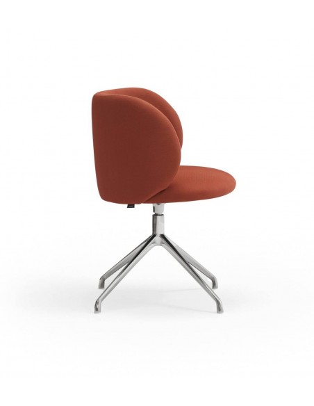 SILLA TEULAT MOGI GIRATORIA, TEJIDO TEJA, base CROMADA