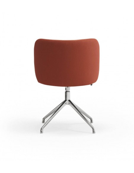 SILLA TEULAT MOGI GIRATORIA, TEJIDO TEJA, base CROMADA