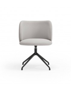 SILLA TEULAT MOGI GIRATORIA EN TEJIDO GRIS CLARO y base... 2