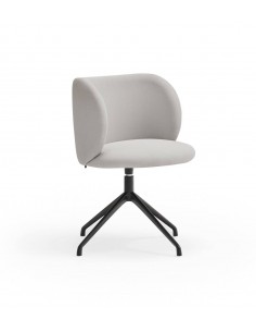 CADEIRA GIRATÓRIA TEULAT MOGI DE TECIDO CINZA CLARO y...