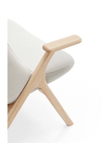 BUTACA TEULAT DINS TEJIDO CREMA y MADERA.