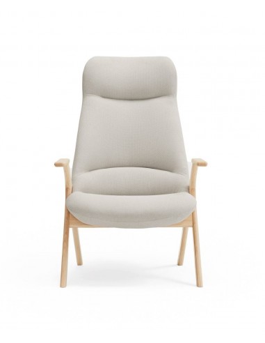 BUTACA TEULAT DINS TEJIDO CREMA y MADERA.