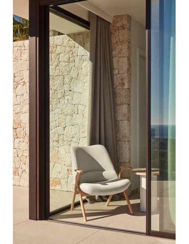 POLTRONA BAIXA TEULAT DINS, TECIDO CREME e...