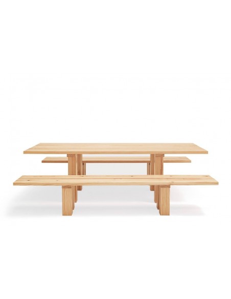 TEULAT MESA mediterránea BANDA 260 x 100, MADERA NATURAL.