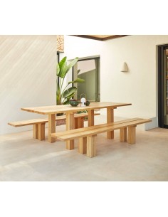 TEULAT MESA mediterránea BANDA 260 x 100, MADERA NATURAL. 2