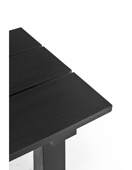 TEULAT MESA mediterránea BANDA 180 x 100, MADERA ACABADA EN NEGRO.