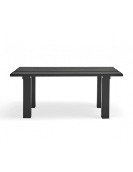 MESA TEULAT Mediterrâneo BANDA 180 x 100, MADEIRA ACABADA PRETA.