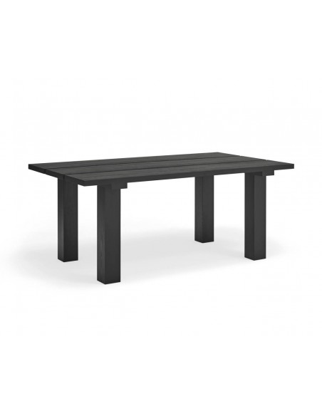 MESA TEULAT Mediterrâneo BANDA 180 x 100, MADEIRA ACABADA PRETA.