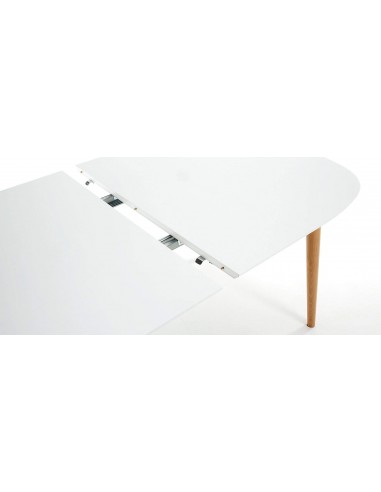 MESA OVI OVAL 160 (260) EXT MADEIRA NAT LAC MATE