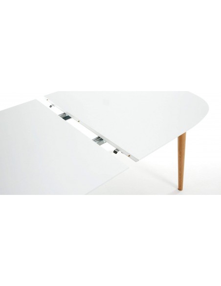 MESA OQUI OVAL 160(260) EXT MADERA NAT LAC MATE