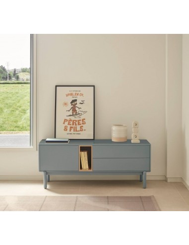 TEULAT MUEBLE TV CORVO 140x40, MDF lacado GRIS...