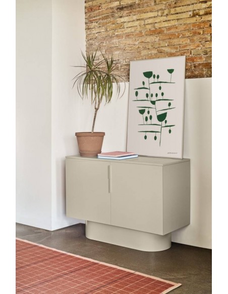 Teulat COMODA TOTEM 100 x 45, MDF lacado color arena.