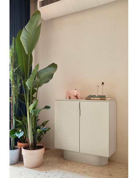 TEULAT MUEBLE AUXILIAR TOTEM 110x45, MDF lacado ARENA.