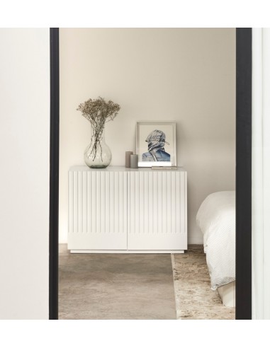 Teulat COMODA DORIC 100 x 48. MDF lacado blanco...