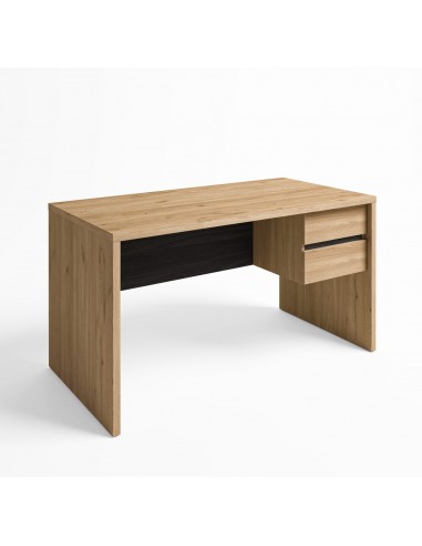 Mesa secretária moderna TOM 136 x 68 melamina natural e preta