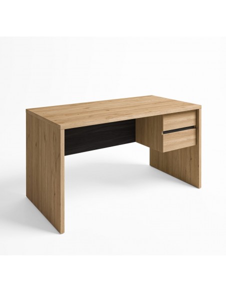 Escritorio moderno TOM 136 x 68 melamina natural y negro
