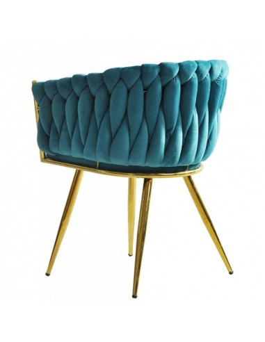 Silla con brazos GIO, metal cromado dorado,...