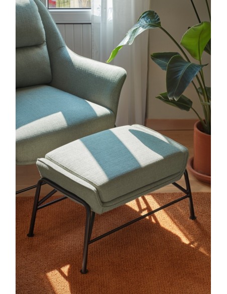 BUTACA DE DISEÑO SADIRA GRIS VERDOSO.