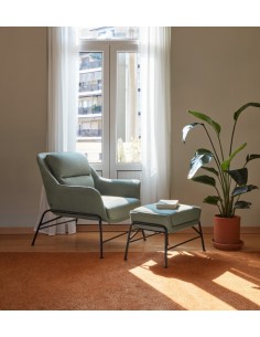 BUTACA DE DISEÑO SADIRA GRIS VERDOSO. 2