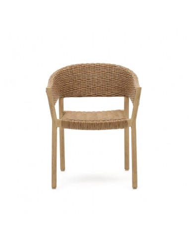 Silla apilable exterior Pola madera eucalipto y...