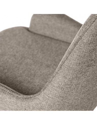 Taburete bajo MILTON 65, tejido taupe y metal...