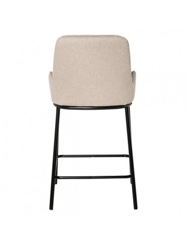 Taburete bajo MILTON 65, tejido beige y patas...