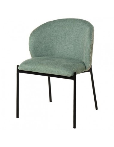 Silla de comedor FAINA tejido menta y patas...