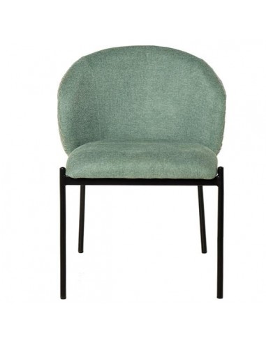 Silla de comedor FAINA tejido menta y patas...