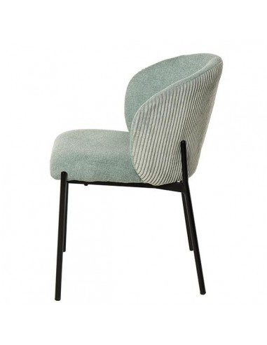 Silla de comedor FAINA tejido menta y patas...
