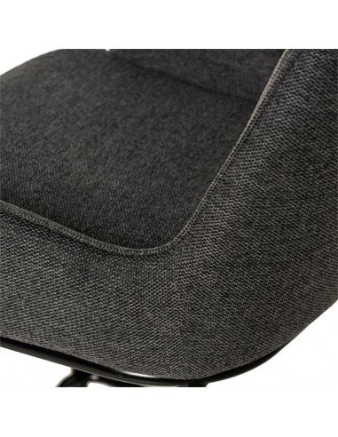 Taburete bajo MILTON 65, tejido gris oscuro y...