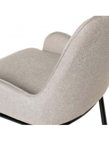 copy of Banqueta baixa MILTON, tecido cinza e...