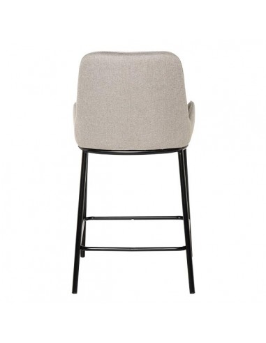 Taburete bajo MILTON 65, tejido gris claro y...