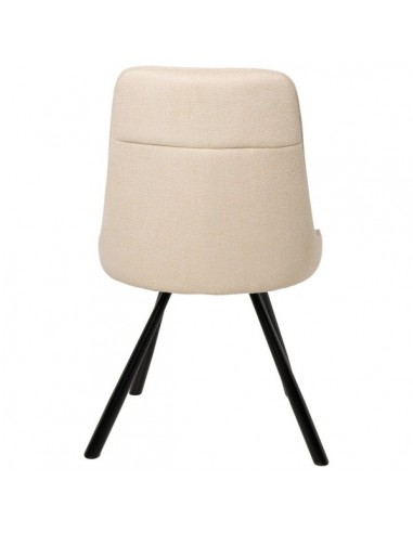 Silla para comedor Danica tejido beige y metal...