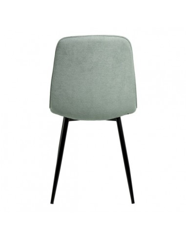 Silla MARLEEN tapizada en tela menta y patas de...