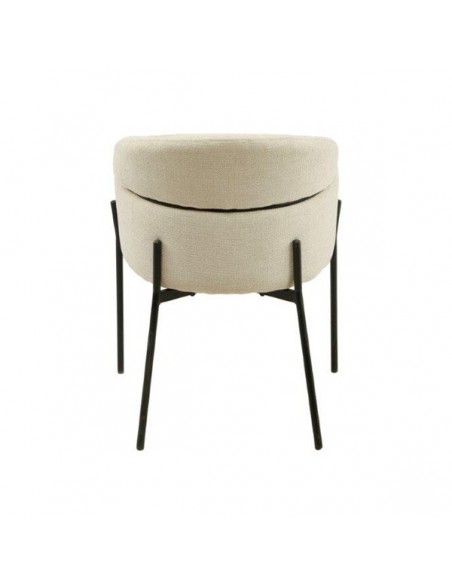 Silla con brazos SALLY de tejido Tango y acero en negro.