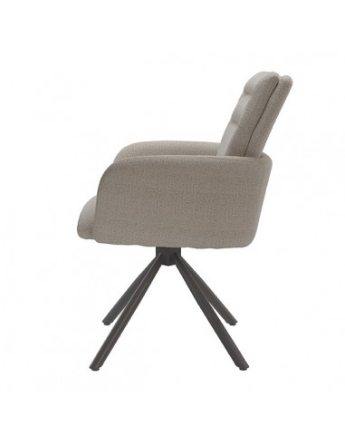 Silla giratoria con brazos LINDA tejido...