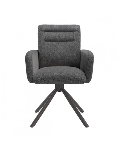 Silla giratoria con brazos LINDA tejido...