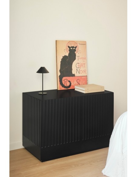 Teulat COMODA DORIC 100 x 48. MDF lacado preto interior em antracite.