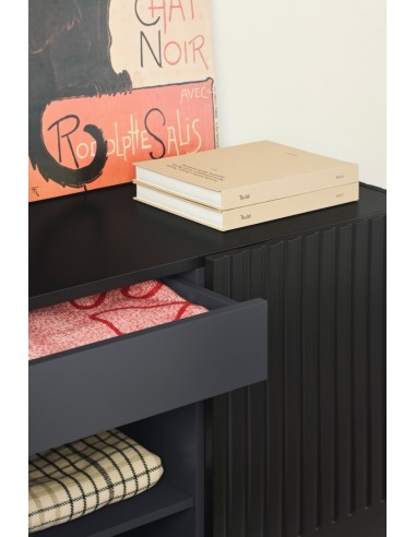 Teulat COMODA DORIC 100 x 48. MDF lacado negro...