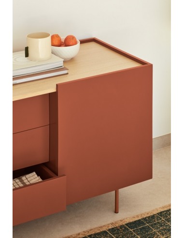 Teulat aparador OTTO 180 x 45. MDF teja y...