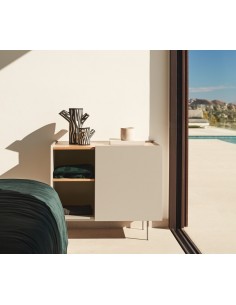 Teulat comoda OTTO 90 x 45. MDF arena y roble, base de... 2
