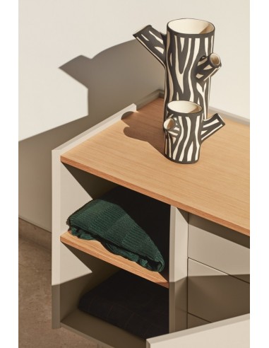 Teulat comoda OTTO 90 x 45. MDF arena y roble,...