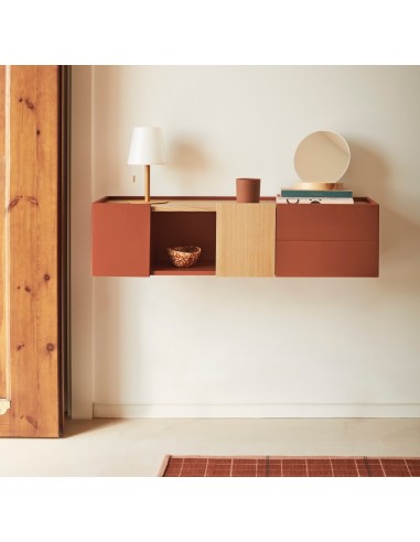 Teulat consola a pared OTTO 110 x 35. MDF teja...