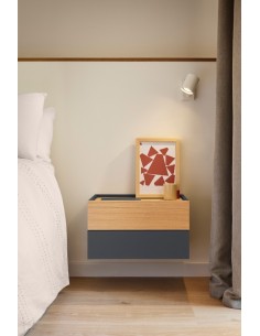 Mesa de cabeceira suspensa Teulat OTTO 50 X 35, MDF... 2