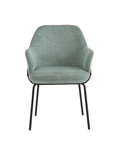 Silla con brazos ABIGAIL en tejido forest y...